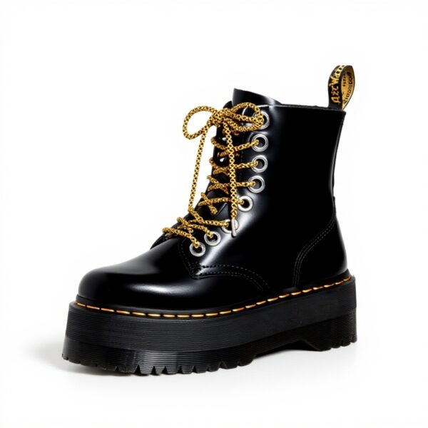 Dr Martens Rangers Boots Women Black Buttero Leather 8 Eye