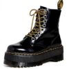 Dr Martens Rangers Boots Women Black Buttero Leather 8 Eye