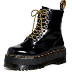 Dr Martens Rangers Boots Women Black Buttero Leather 8 Eye