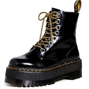 Dr Martens Rangers Boots Women Black Buttero Leather 8 Eye