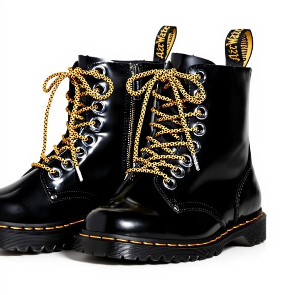 Dr Martens Rangers Boots Women Black Buttero Leather 8 Eye