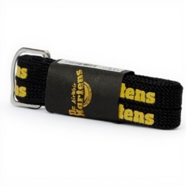 Lacets Dr Martens Noir Jaune Logo Accessoires Chaussures