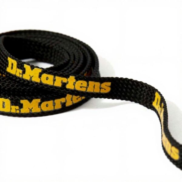 Lacets Dr Martens Noir Jaune Logo Accessoires Chaussures