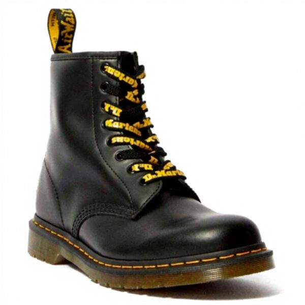 Lacets Dr Martens Noir Jaune Logo Accessoires Chaussures