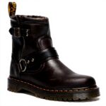 Bottes moto Dr Martens Anistone Harness femme cuir marron