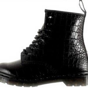 Bottines Dr Martens 1460 Croco Black Atlas Femme