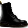 Bottes Dr Martens Femme 1460 Noir Verni Cuir Lisse