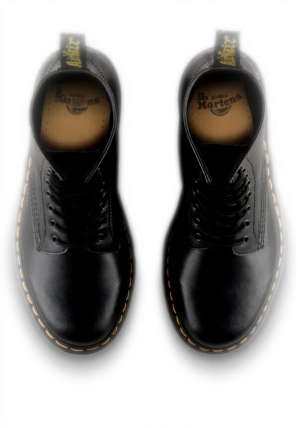 Bottes Dr Martens Femme 1460 Noir Verni Cuir Lisse
