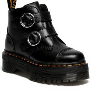 Dr Martens Femme Devon Circle Bottes Cuir Plateforme