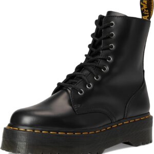 Dr Martens Jadon Bottes Classiques Noir Cuir Polished Smooth-0