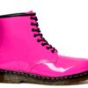 Bottes Dr Martens 1460 Cuir Verni Rose Tendance Femme