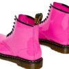 Bottes Dr Martens 1460 Cuir Verni Rose Tendance Femme