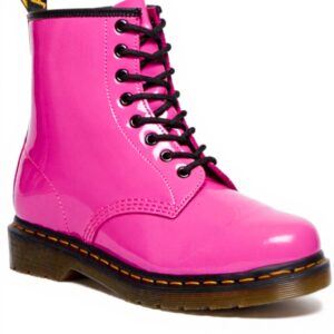Bottes Dr Martens 1460 Cuir Verni Rose Tendance Femme