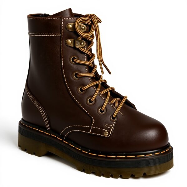 Bottes Dr Martens Jadon Arc Marron Femme Cuir Lisse