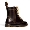 Bottes Dr Martens Jadon Arc Marron Femme Cuir Lisse