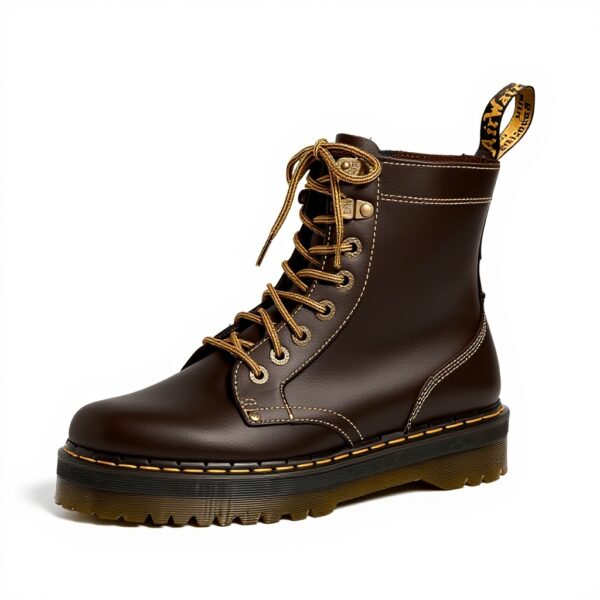 Bottes Dr Martens Jadon Arc Marron Femme Cuir Lisse