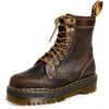Bottes Dr Martens Jadon Arc Marron Femme Cuir Lisse