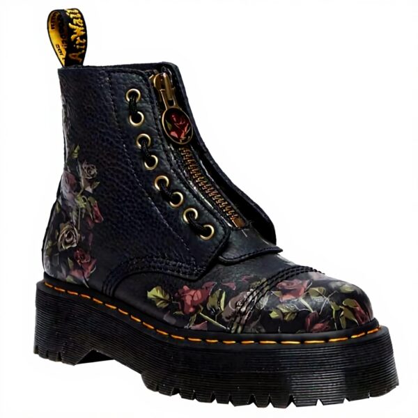 Bottes Dr Martens Sinclair Decayed Roses cuir nappa femme