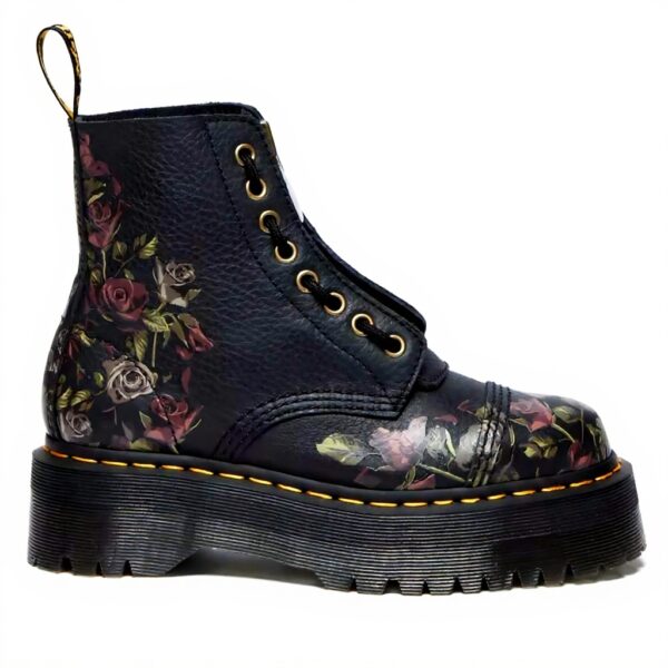 Bottes Dr Martens Sinclair Decayed Roses cuir nappa femme