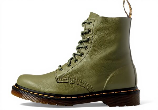 Bottes Dr Martens 1460 Pascal Virginia Vert Femme Cuir