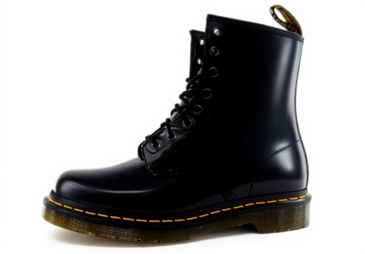 Dr Martens 1460 W bottes femme noires portées en ville