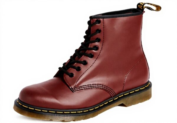 Dr. Martens Rangers Femme 8 œillets, Rouge Cerise, Bottes
