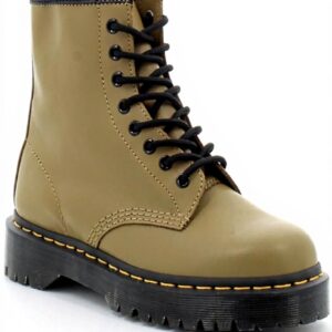 Bottes Dr Martens 1460 Kaki cuir femme chaussures