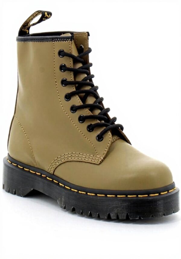 Bottes Dr Martens 1460 Kaki cuir femme chaussures