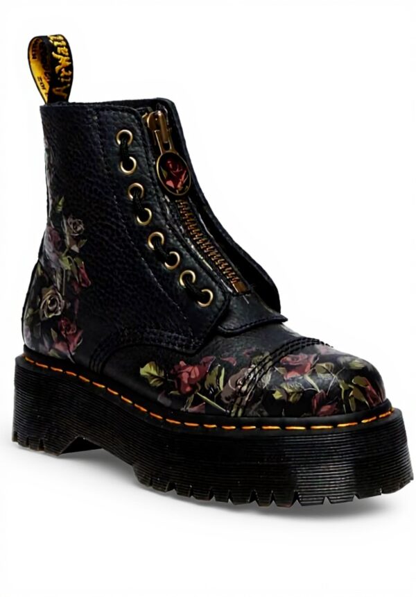 Bottes Dr Martens Sinclair Max femme cuir noir lacets