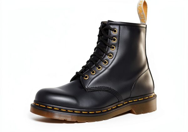 Dr Martens Vegan 1460 Boots Mixte Adulte Noir Cuir Végétal