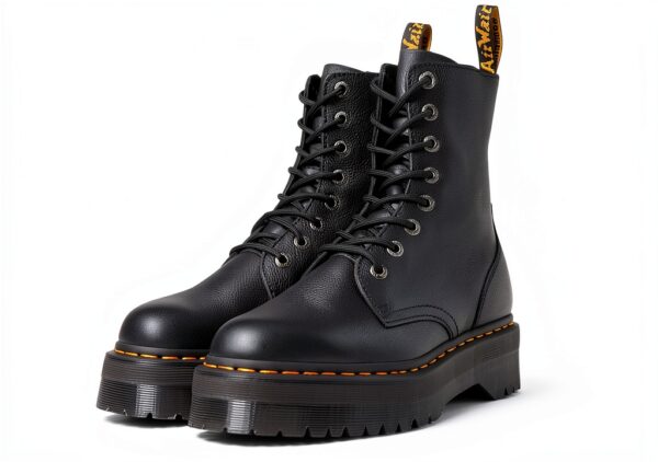 Bottes Dr Martens Mixte Cuir Noir Pisa Bottines Femme