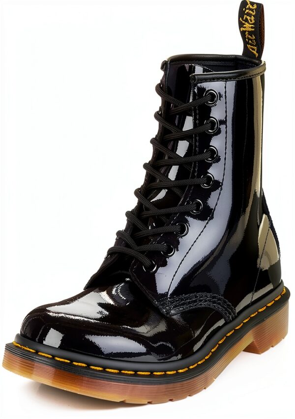 Bottines Dr Martens 1460 W Noir Cuir Femme Chaussures