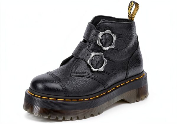 Dr Martens Devon Flwr Bottine Femme Cuir Boucles Noir